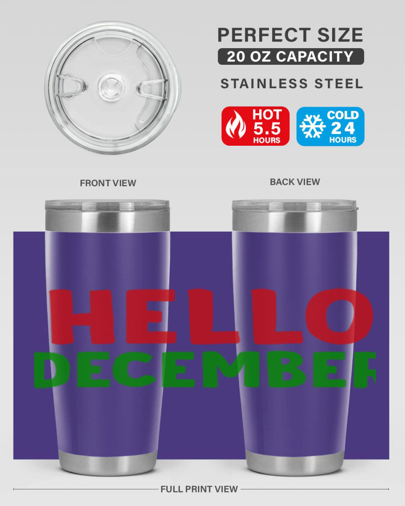 Hello December 158#- winter- Tumbler