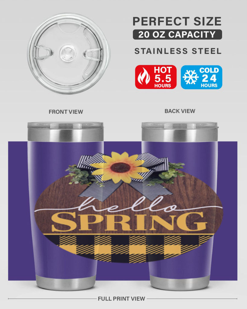 Hello Spring plaid Mockup 204#- spring- Tumbler