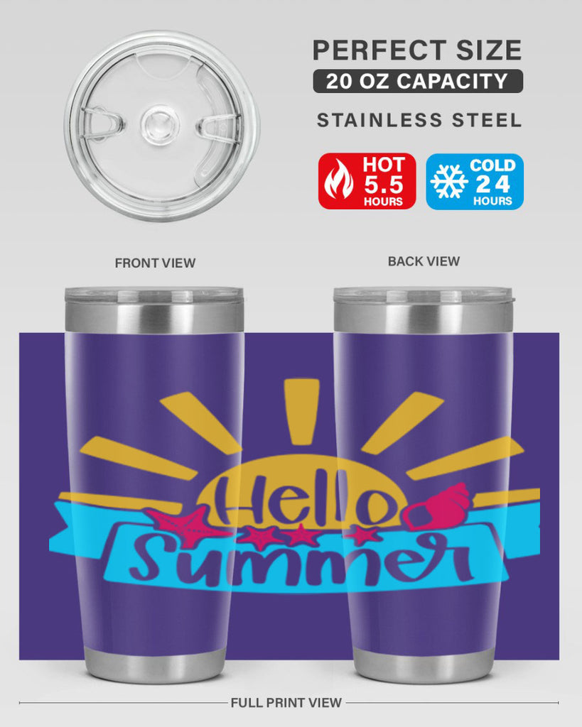 Hello Summer Style 38#- summer- Tumbler