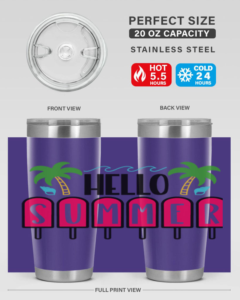 Hello Summer Style 39#- summer- Tumbler