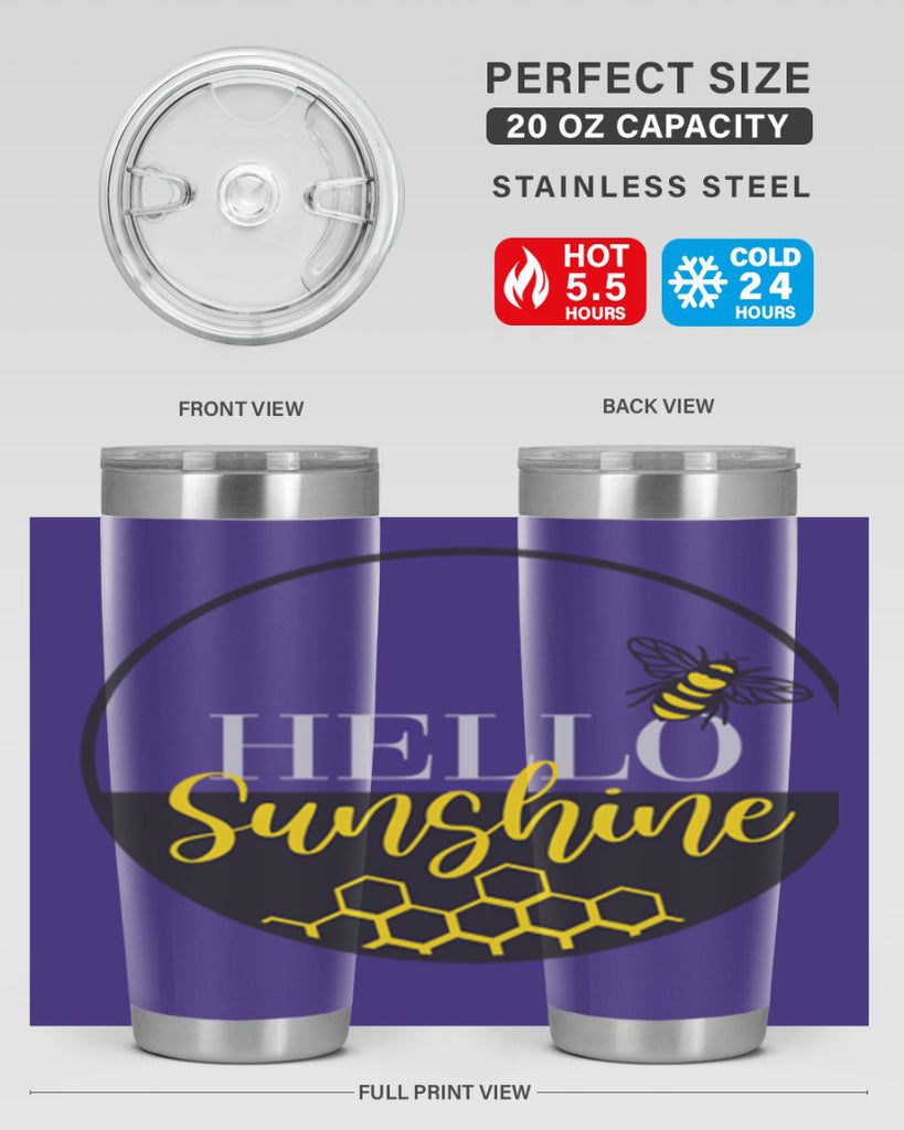 Hello Sunshine and bee216#- spring- Tumbler