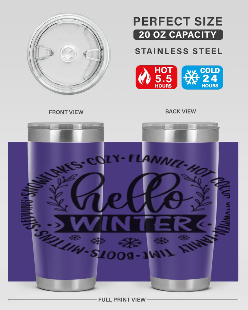 Hello Winter 163#- winter- Tumbler