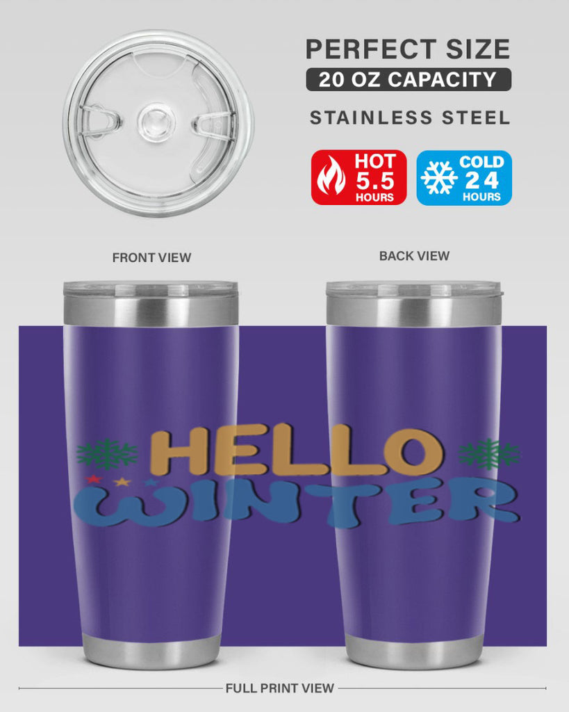 Hello Winter 181#- winter- Tumbler