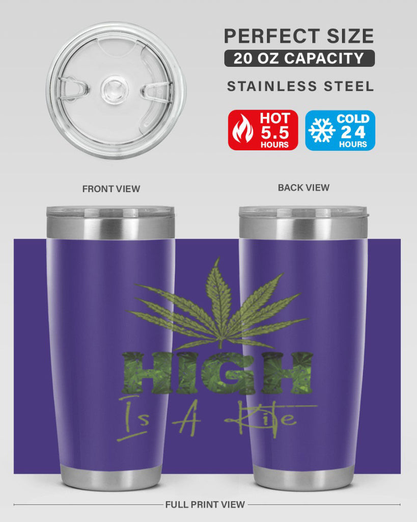 High Is A Kite Sublimation 115#- marijuana- Tumbler