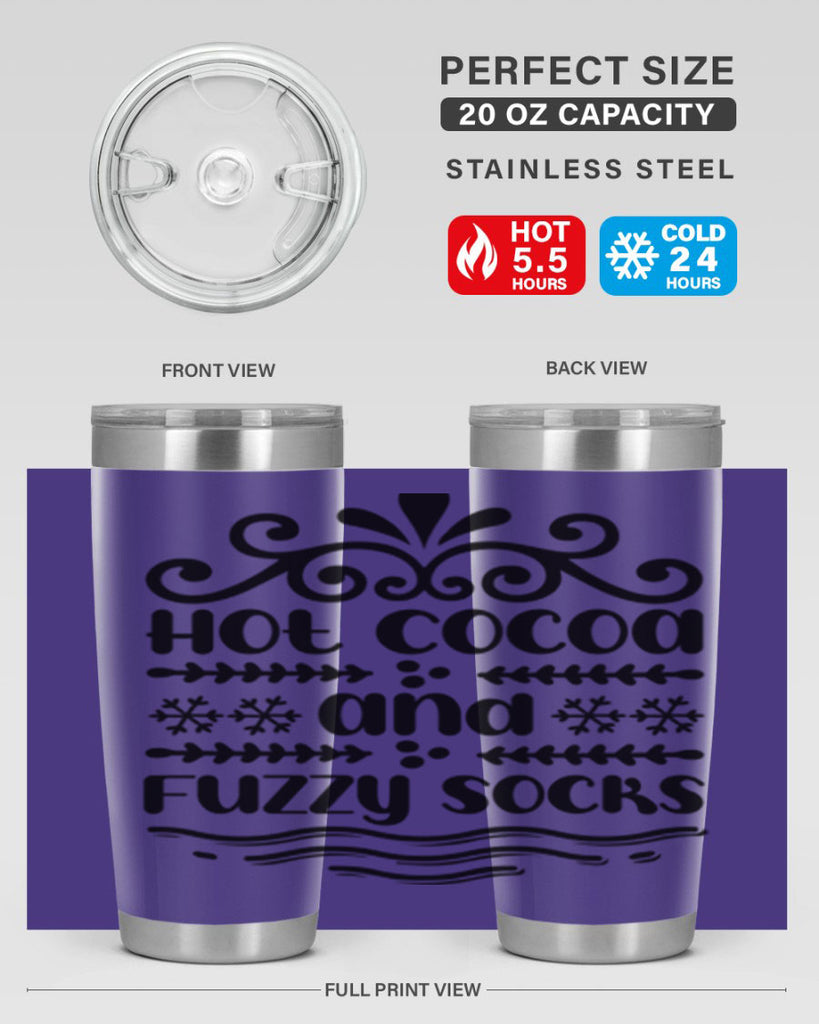 Hot Cocoa and Fuzzy Socks 219#- winter- Tumbler