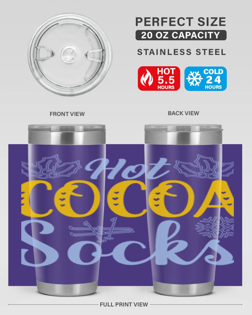 Hot cocoa socks211#- winter- Tumbler