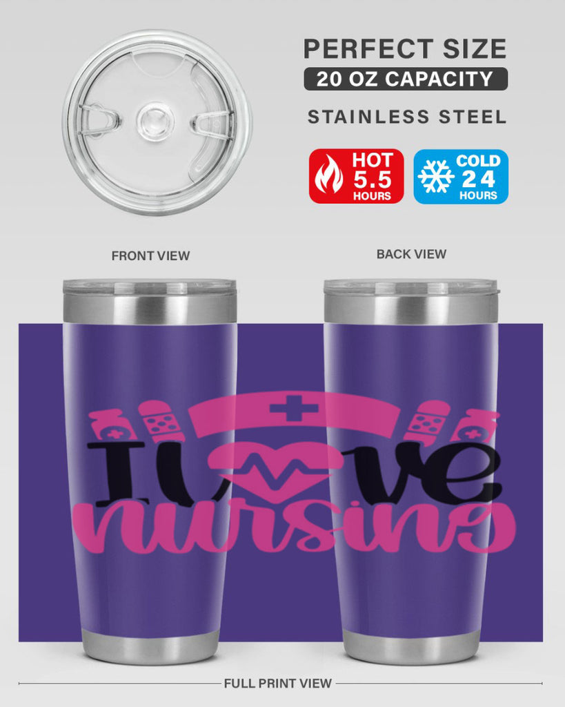 I Love Nursing Style Style 171#- nurse- tumbler