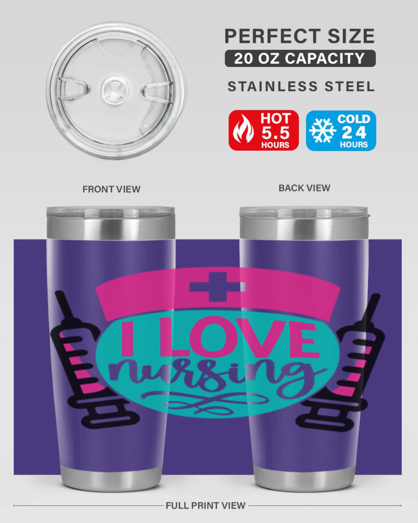 I Love Nursing Style Style 172#- nurse- tumbler