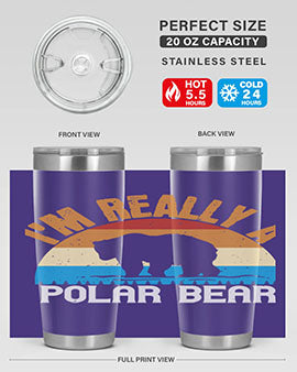 I'm Really A Polar Bear 38#- Bears- Tumbler