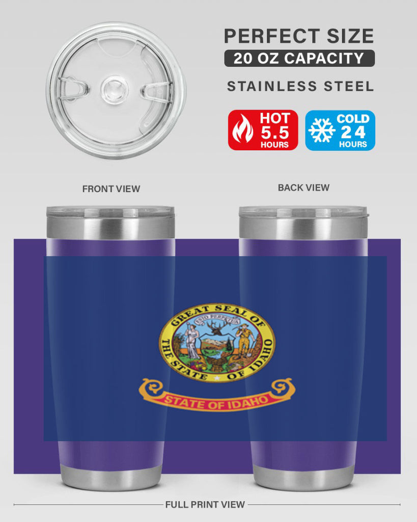 Idaho 40#- Us Flags- Tumbler