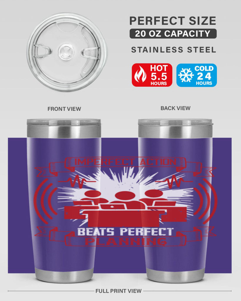 Imperfect action beats perfect planning Style 29#- coaching- tumbler