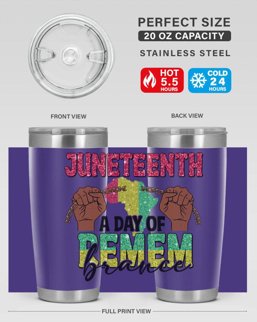 Juneteenth A Day Of Remembrance Png 9#- Juneteenth- tumbler