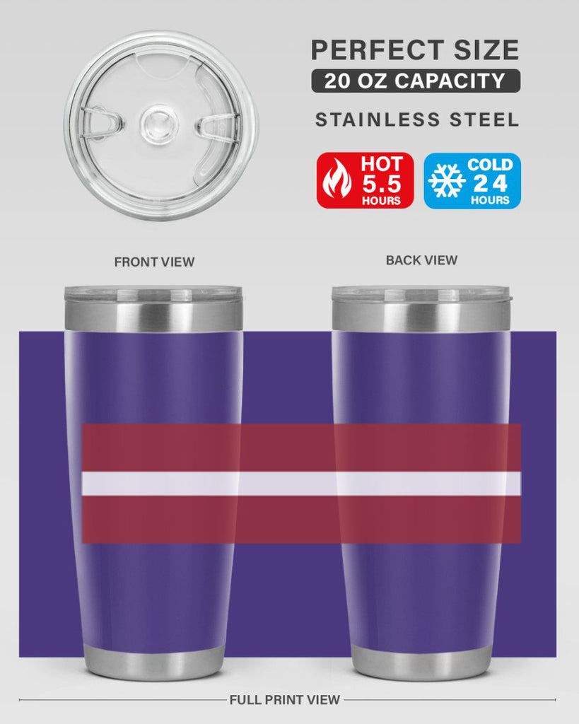 Latvia 104#- world flags- Tumbler