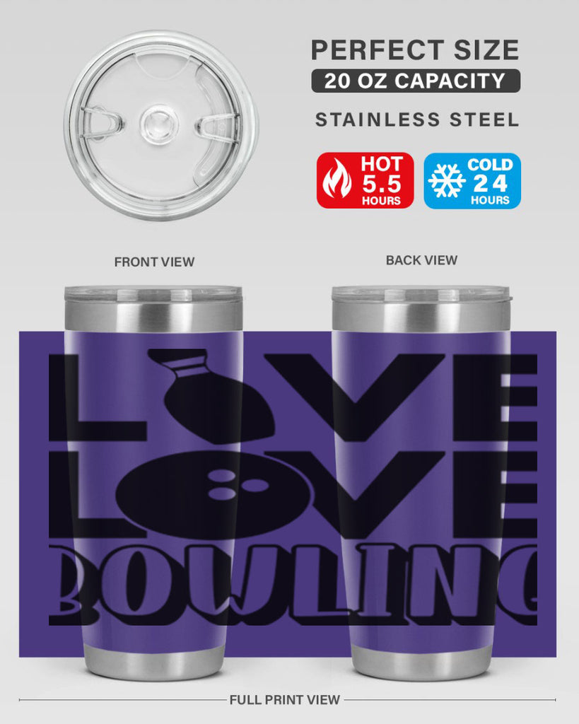 Live Love Bowling 833#- bowlig- Tumbler