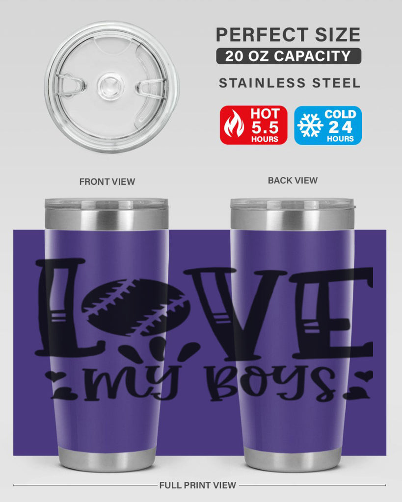 Love My Boys 2053#- baseball- Tumbler