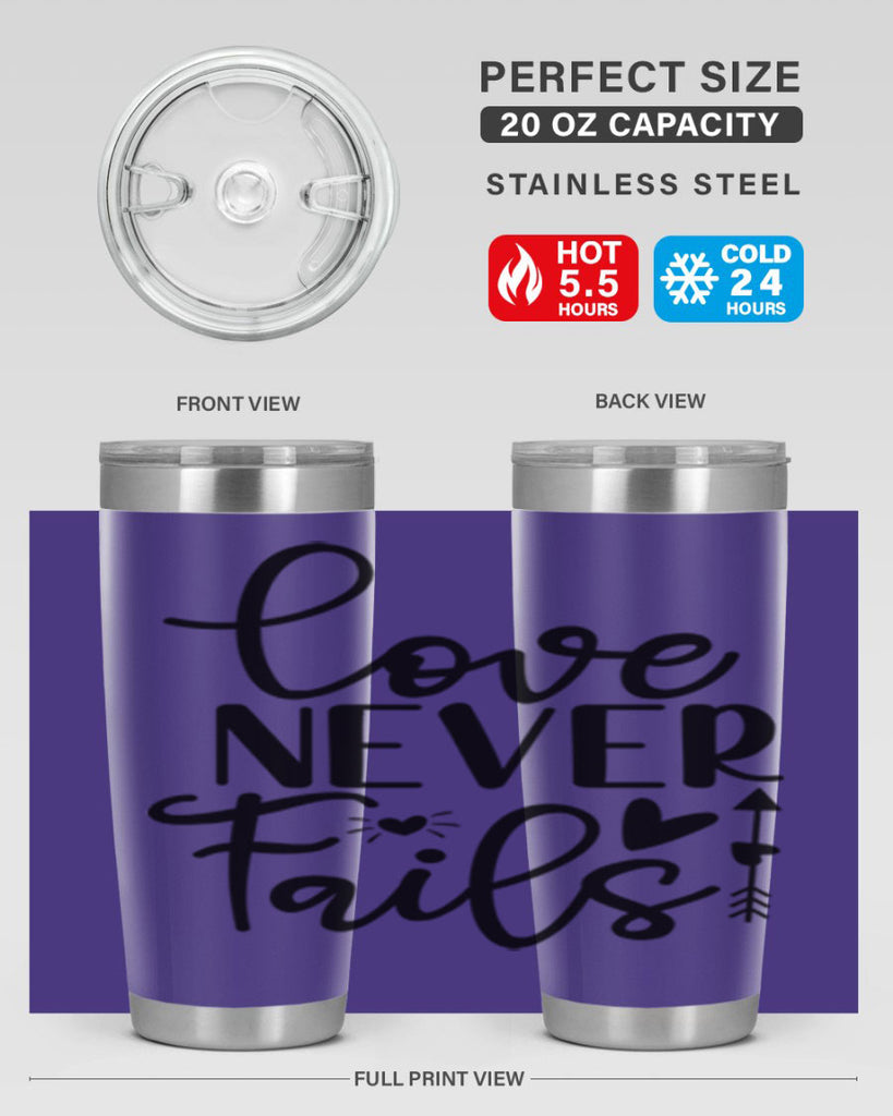 Love Never Fails 309#- winter- Tumbler