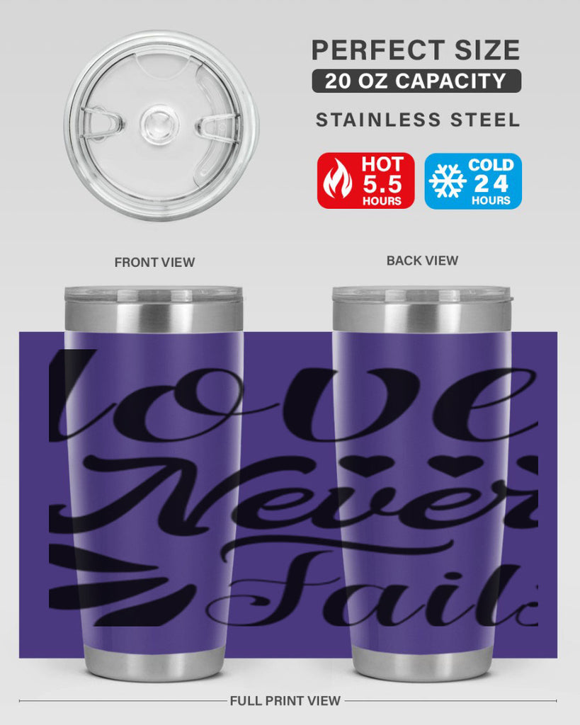 Love Never Fails 316#- winter- Tumbler