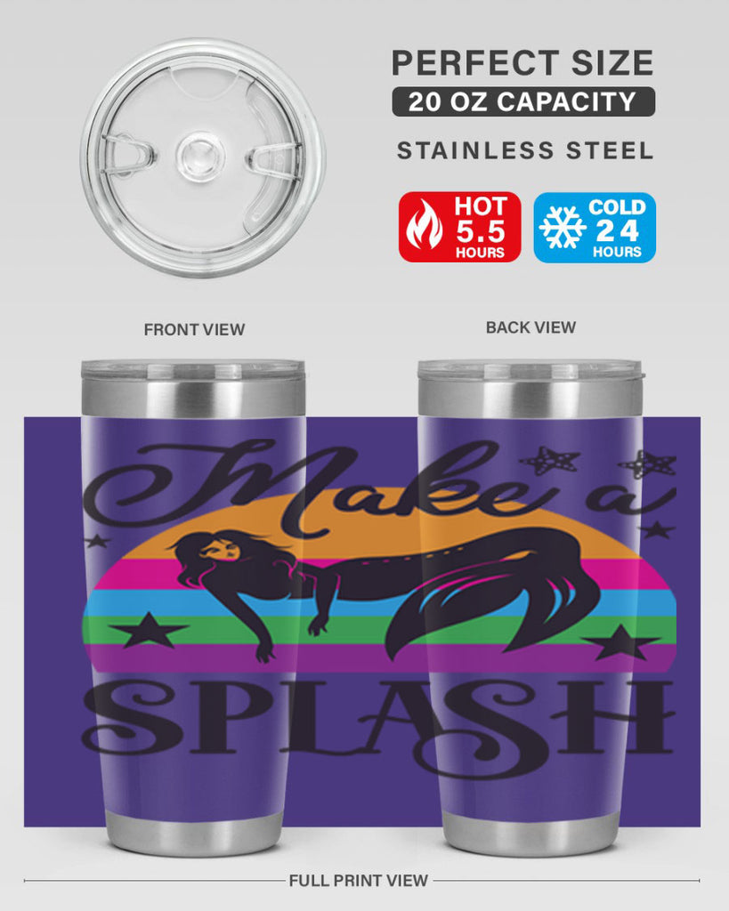 Make a splash 313#- mermaid- Tumbler