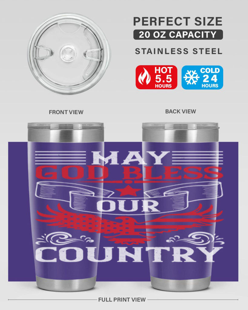 May God bless our country Style 133#- Fourt Of July- Tumbler
