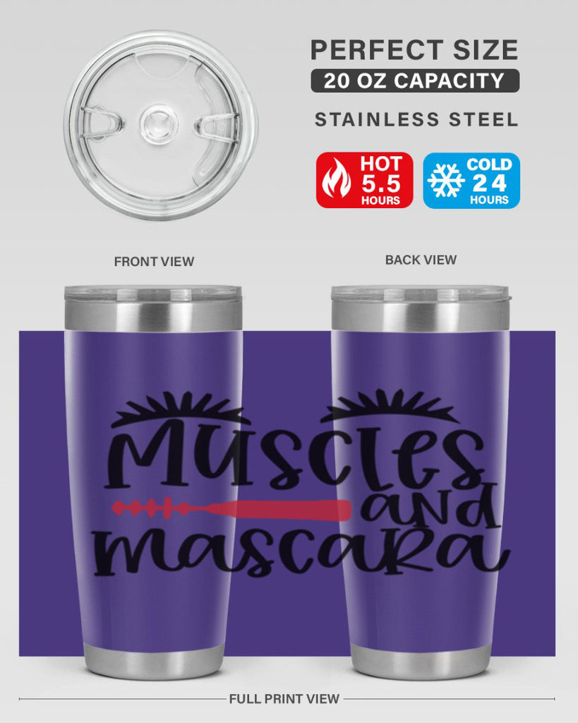 Muscles and mascara design Style 221#- make up- Tumbler