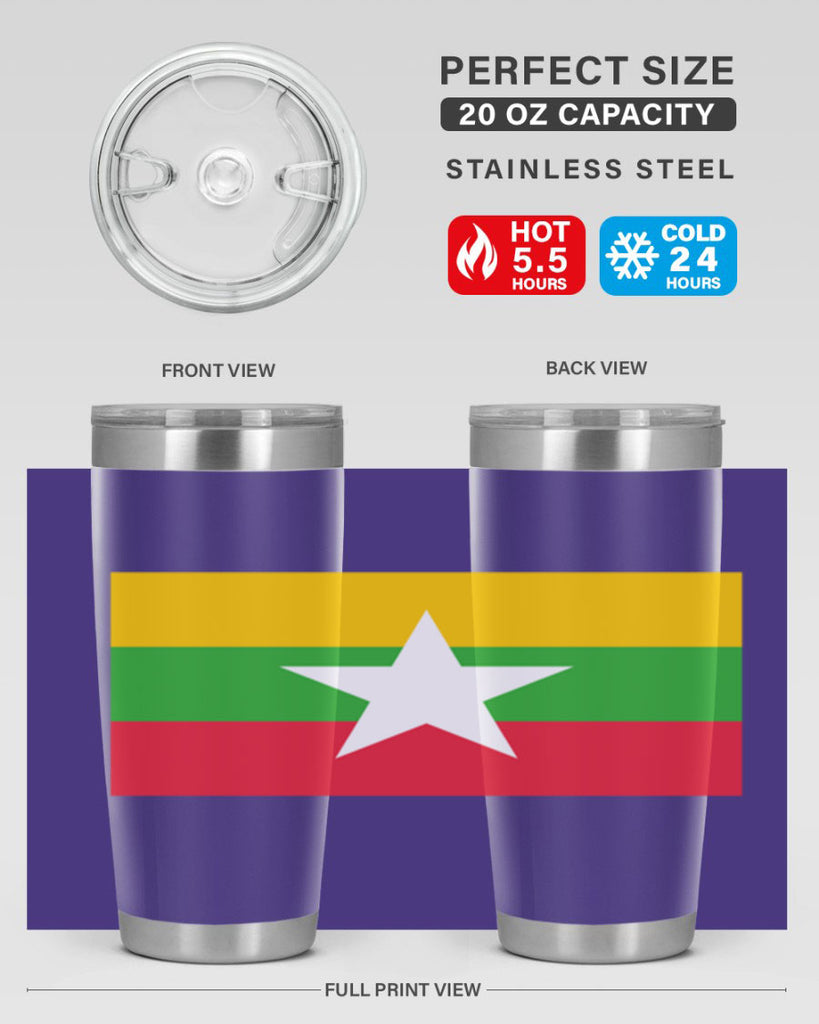 Myanmar 79#- world flags- Tumbler