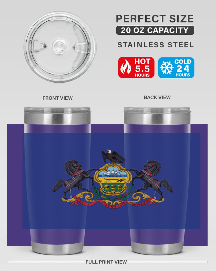 Pensilvania 14#- Us Flags- Tumbler