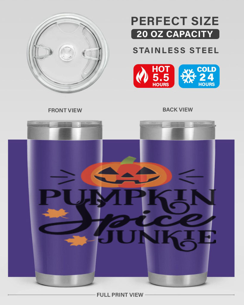 Pumpkinspicejunkie 568#- fall- Tumbler