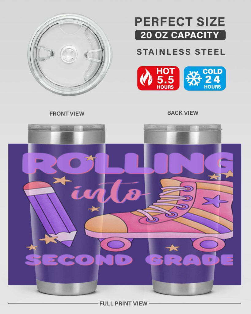 Rolling into 2nd Grade 24#- second grade- Tumbler