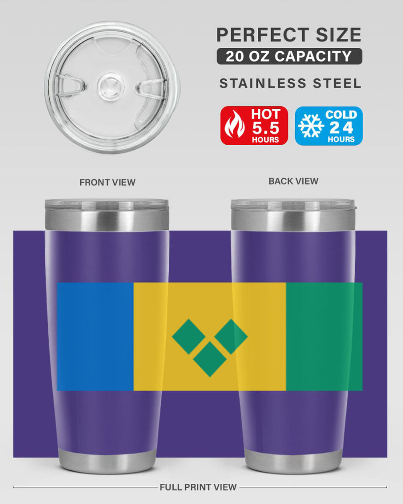 Saint Vincent and the Grenadines 50#- world flags- Tumbler