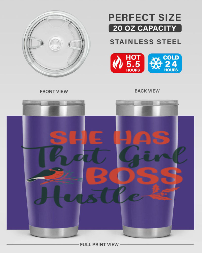 She Has That Girl Boss Hustle 363#- winter- Tumbler