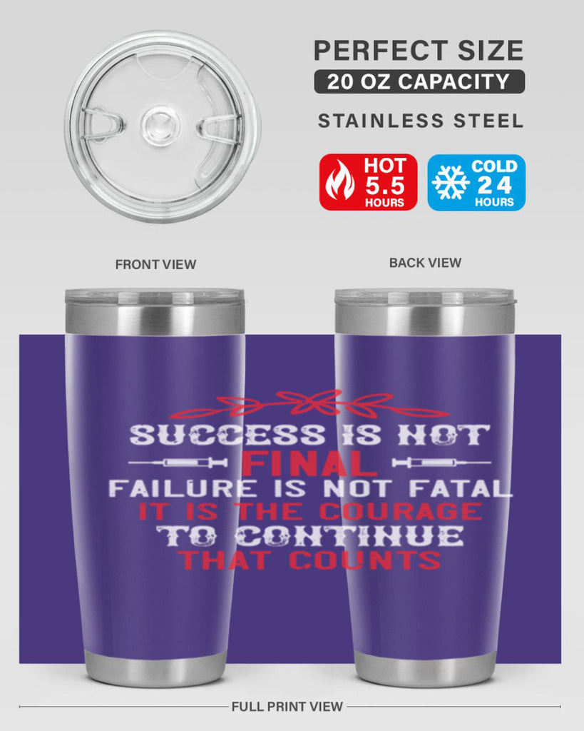 Success is not final Failure is not fatal Style 266#- nurse- tumbler
