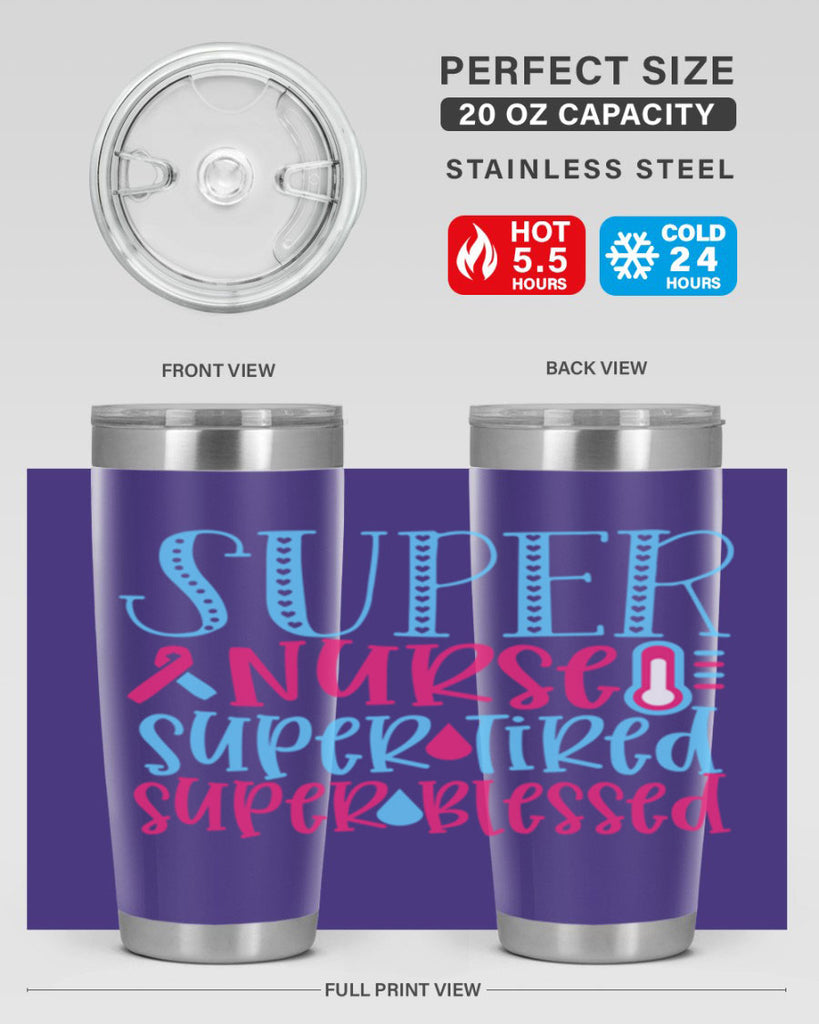 Super Nurse Super Tired Style 346#- nurse- tumbler