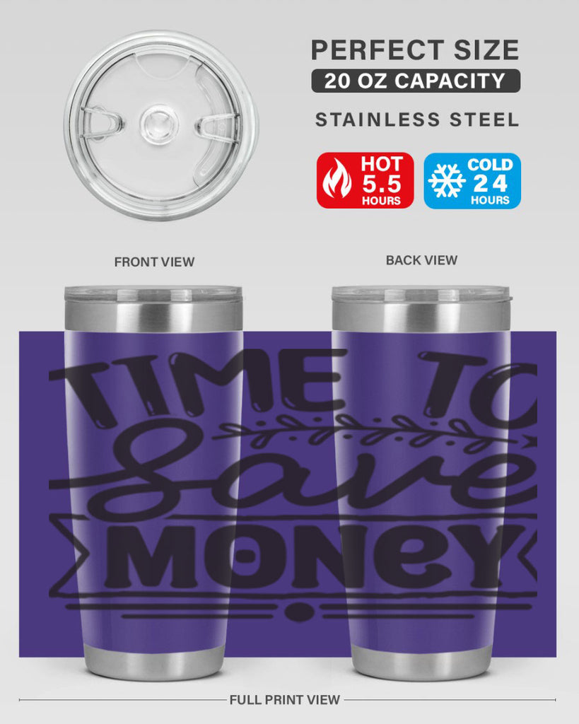 Time to save money 414#- winter- Tumbler