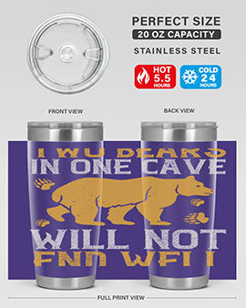 Two bears in one cave will not end well 39#- Bears- Tumbler