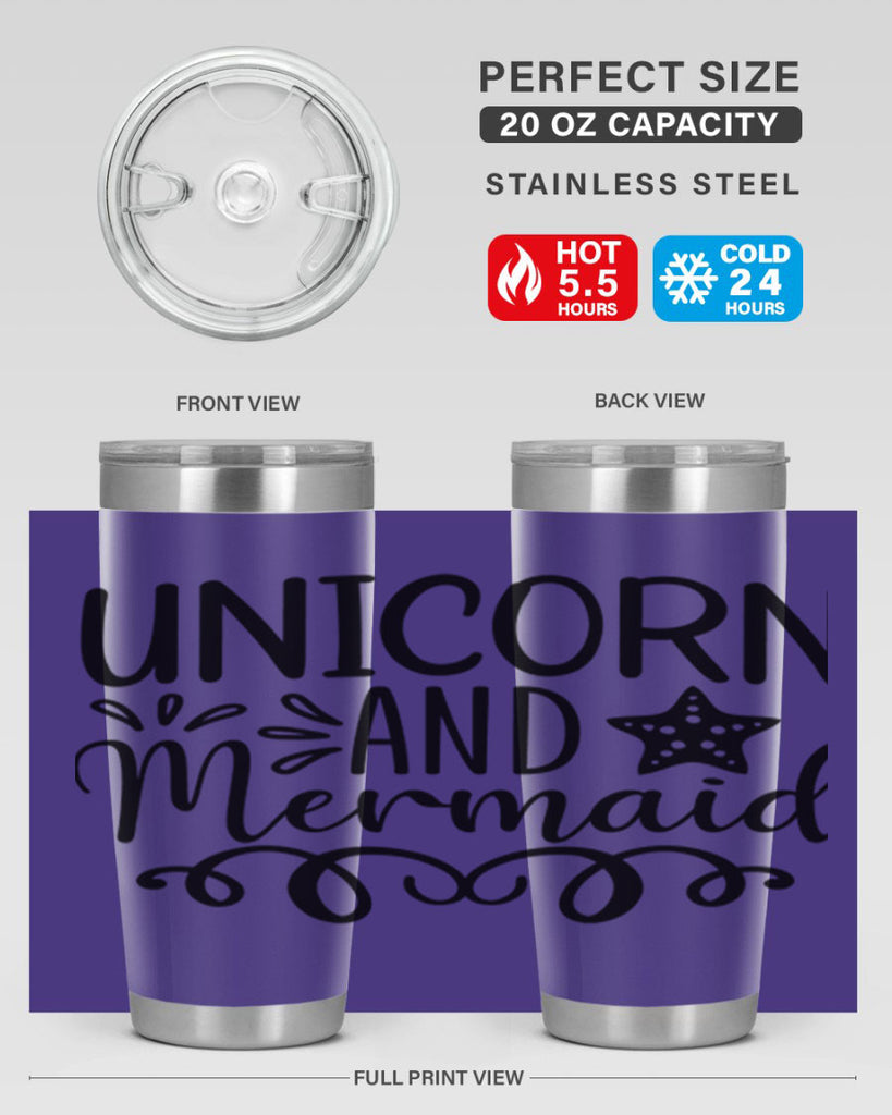 Unicorn And Mermaid 658#- mermaid- Tumbler