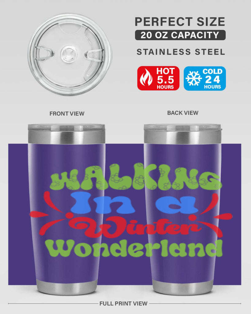 Walking in a winter wonderland 439#- winter- Tumbler