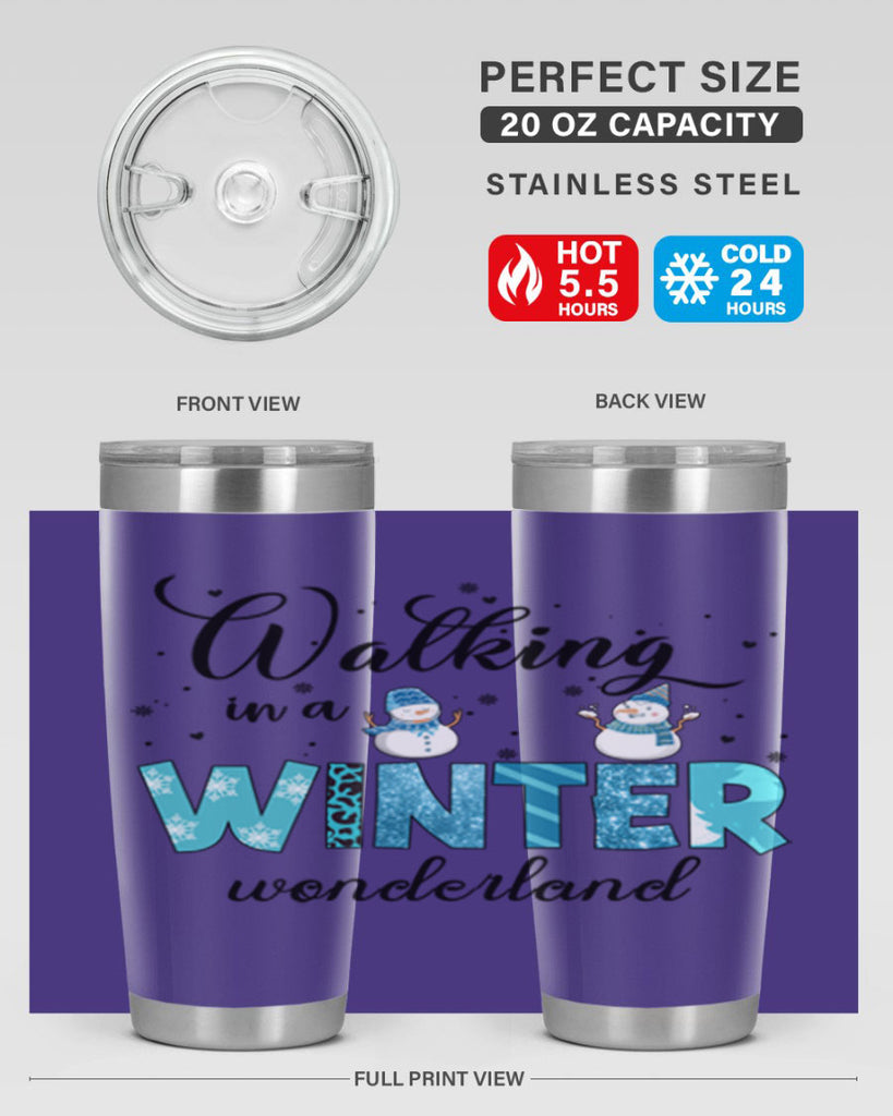 Walking in a winter wonderland 443#- winter- Tumbler