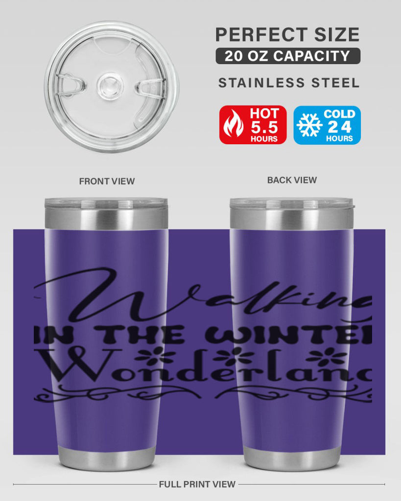 Walking in the winter wonderland 442#- winter- Tumbler