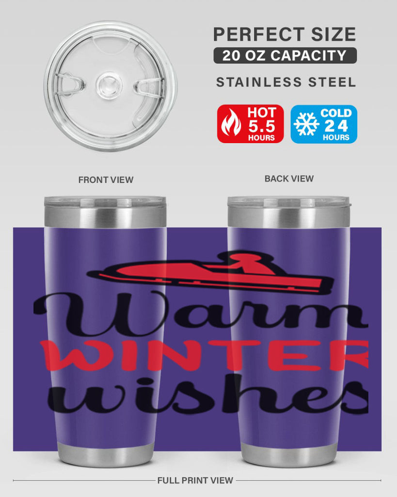 Warm winter wishes 452#- winter- Tumbler