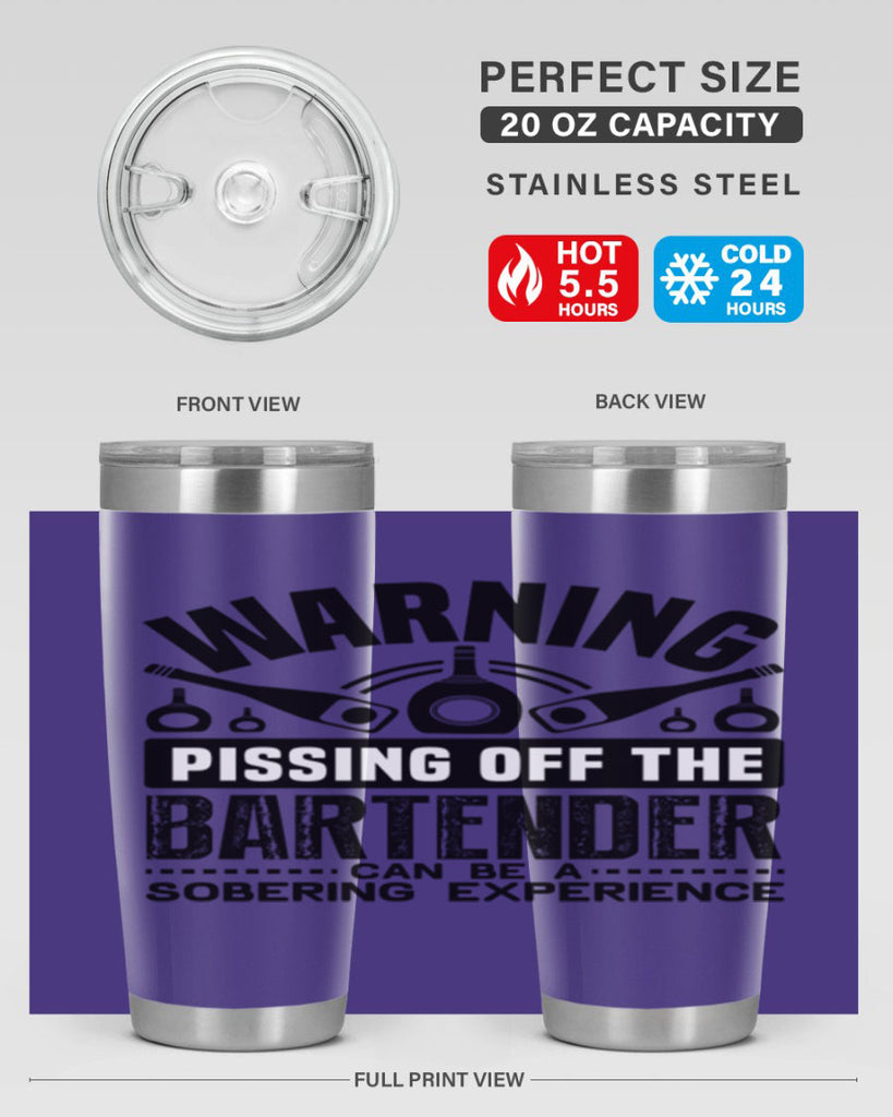 Warning Style 10#- bartender- tumbler