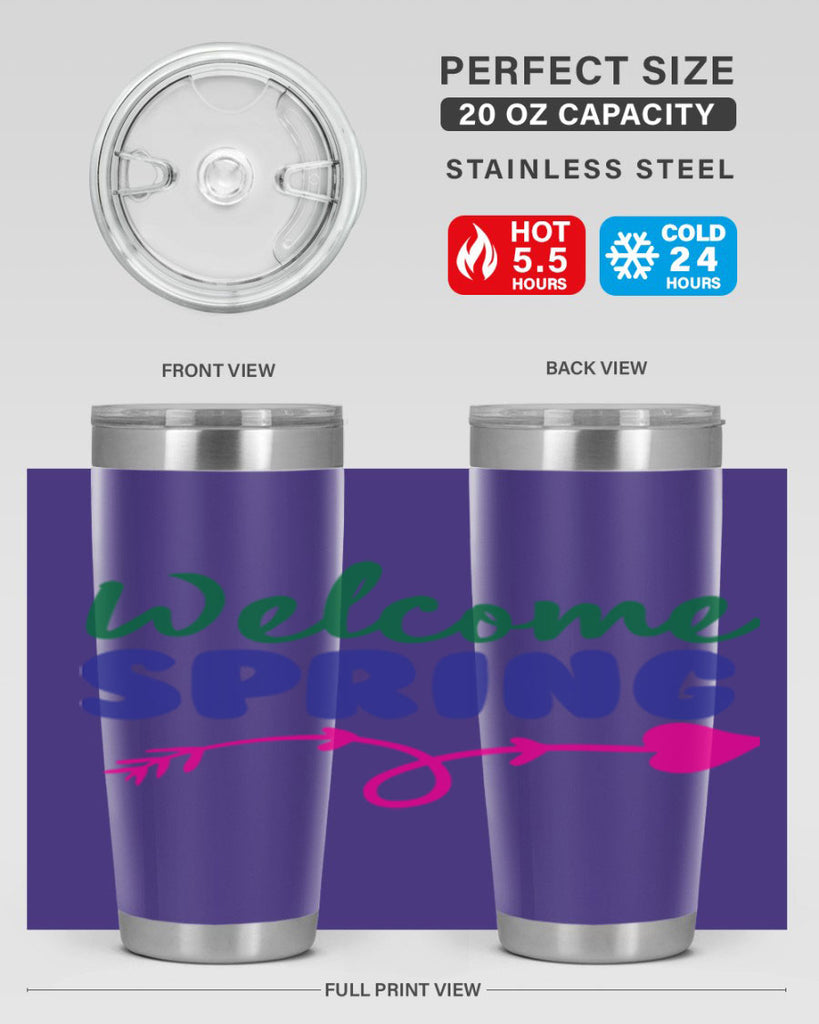 Welcome Spring 581#- spring- Tumbler