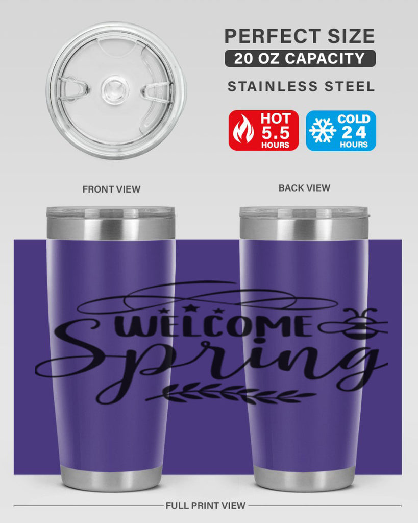 Welcome spring design  594#- spring- Tumbler