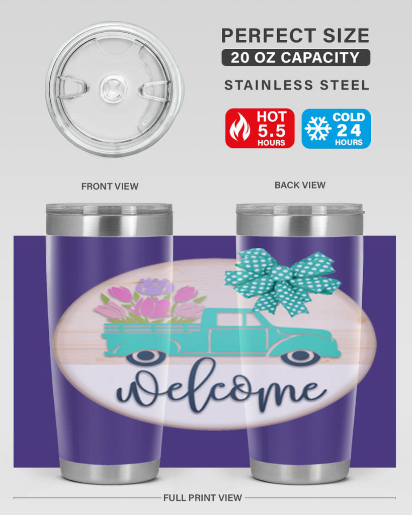 Welcome spring truck Mockup578#- spring- Tumbler