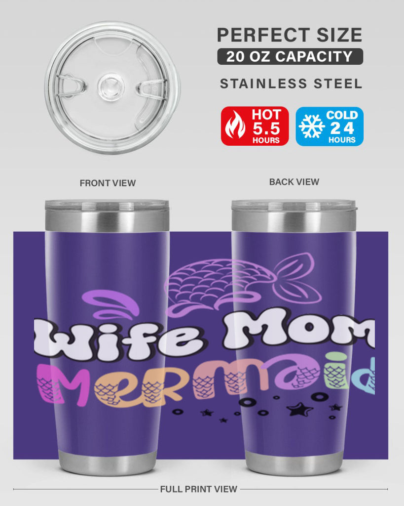 Wife Mom Mermaid 676#- mermaid- Tumbler
