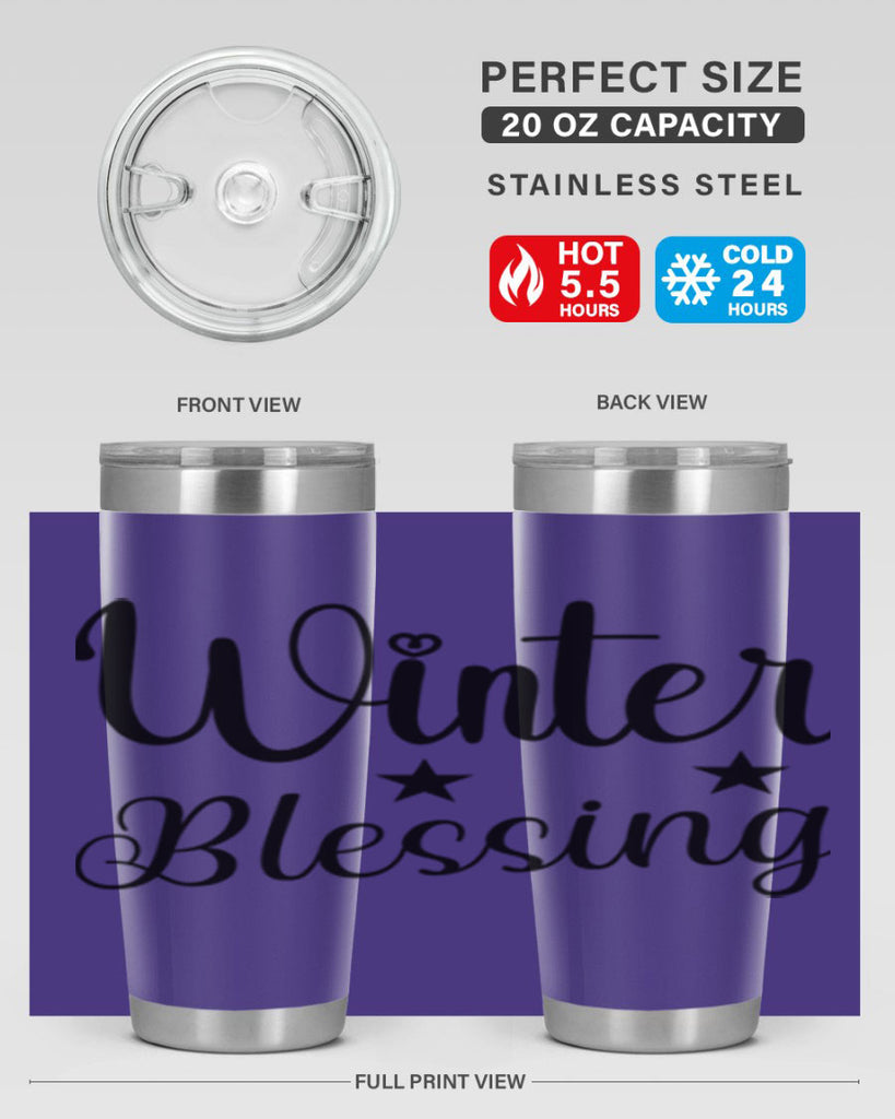 Winter Blessing 484#- winter- Tumbler