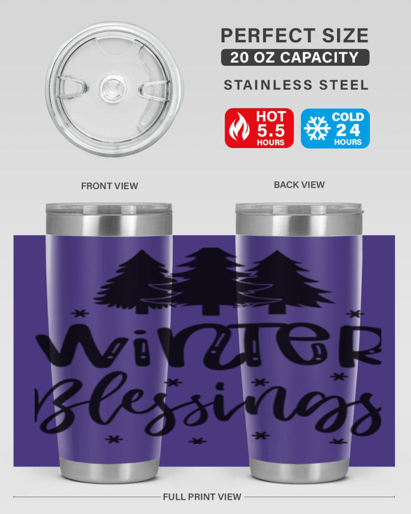 Winter Blessings 489#- winter- Tumbler