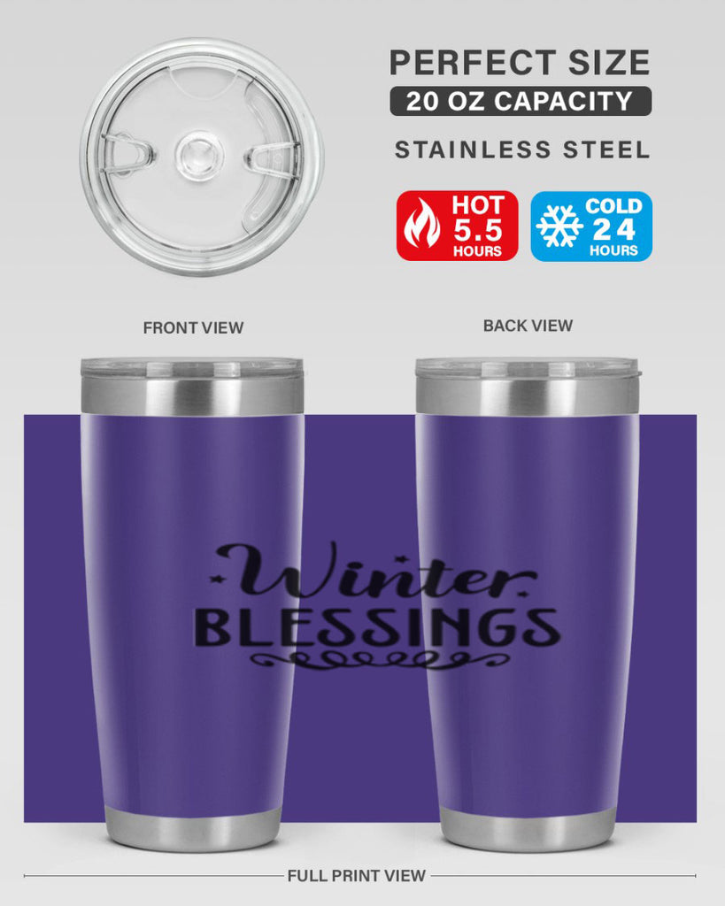Winter Blessings 490#- winter- Tumbler