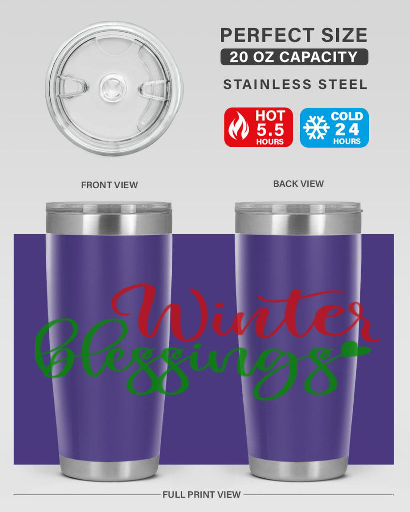 Winter Blessings 492#- winter- Tumbler