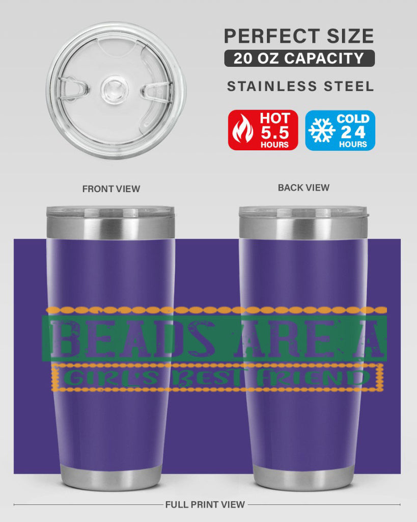 beads are a girls best friend 29#- mardi gras- Tumbler
