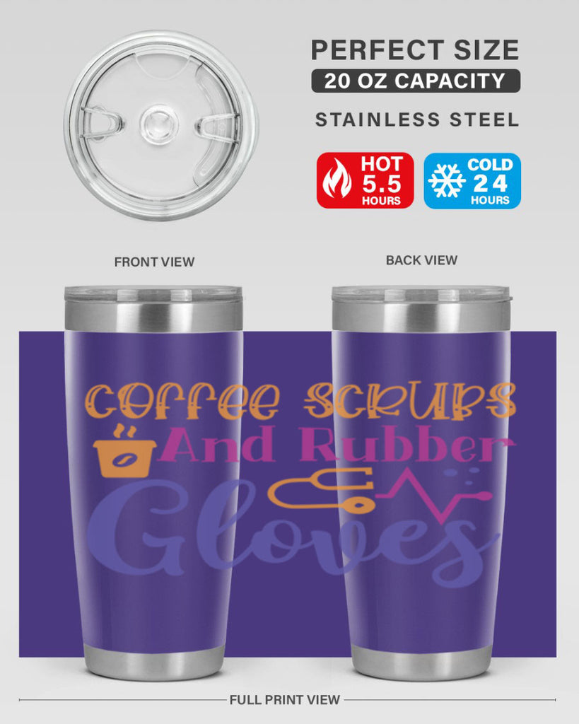 coffee scrubs and rubber gloves Style 392#- nurse- tumbler
